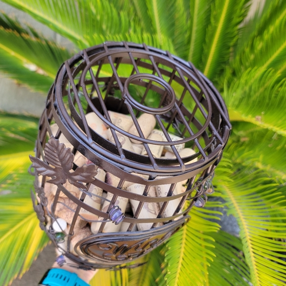 Wine Cork Holder - Metal Home Decor for Kitchen - Cute Barrel Vine - Picture 6 of 8